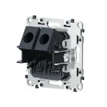 Механизм компьютерной двойной розетки RJ-45 (8P8C) CAT6 с автоматической защитной шторкой Volt QUANT VM189 от ImperiumLoft