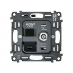 Механизм розетки компьютерной + TV оконечной RJ-45 (8P8C) CAT6/50-870 MHz 1dB с автоматической защитной шторкой Volt QUANT VM195 от ImperiumLoft