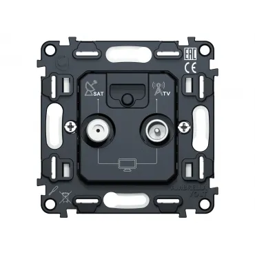 Механизм розетки TV оконечной + SAT 5-862MHz 3.5dB/950-2150MHz 3.5dB Volt QUANT VM217