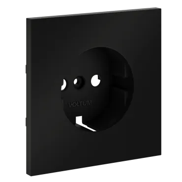 Накладка для розетки с заземлением S70 (черный матовый) Voltum VLS000608 Накладка для розетки с заземлением S70 (черный матовый) Voltum VLS000608