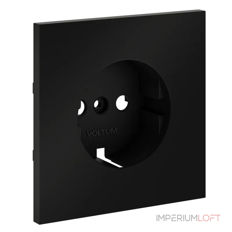 Накладка для розетки с заземлением S70 (черный матовый) Voltum VLS000608 от ImperiumLoft Накладка для розетки с заземлением S70 (черный матовый) Voltum VLS000608 от ImperiumLoft
