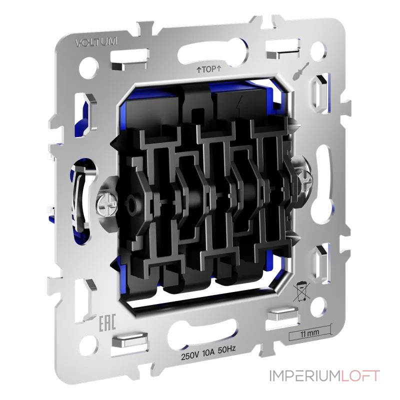 Механизм выключателя трехклавишного 10А S70 Voltum VLS0301M от ImperiumLoft