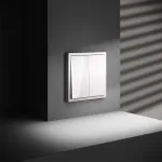 Перекрестный переключатель встраиваемый S70 двухклавишный 10А (белый глянцевый) Voltum VLS020501 от ImperiumLoft