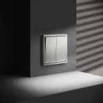 Проходной переключатель встраиваемый Voltum S70 двухклавишный с подсветкой 10А VLS020405 от ImperiumLoft