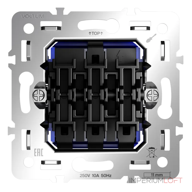 Механизм выключателя трехклавишного 10А S70 Voltum VLS0301M от ImperiumLoft