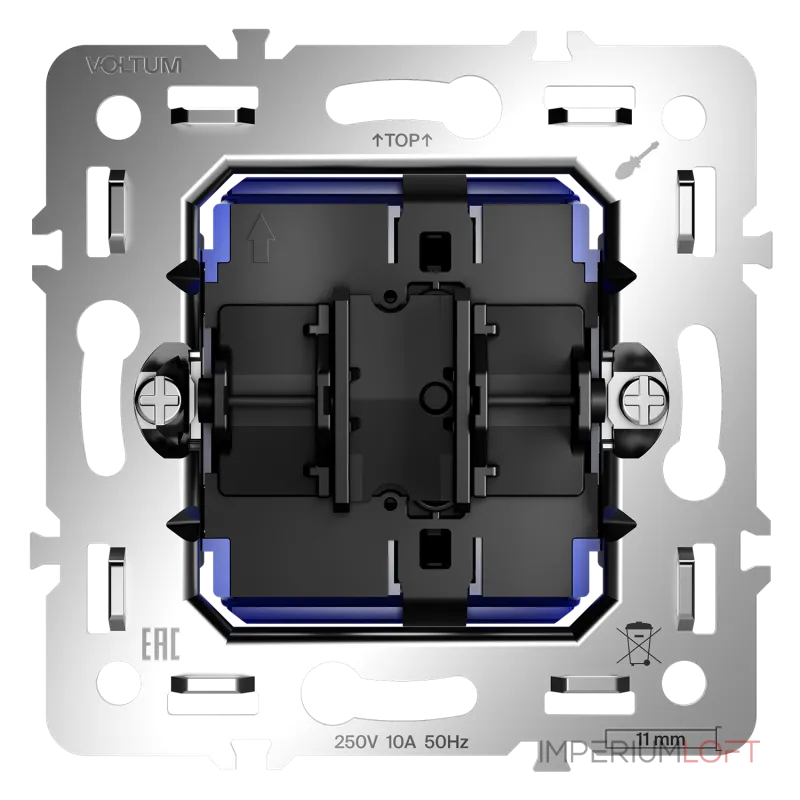 Механизм выключателя одноклавишного 10А S70 Voltum VLS0101M от ImperiumLoft
