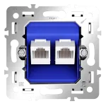 Механизм розетки компьютерной двойной RJ45+RJ45 кат.6 S70 Voltum VLS0602M от ImperiumLoft