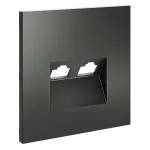 Накладка для розетки компьютерной двойной RJ45+RJ45 кат.6 S70 (титан) Voltum VLS001406 от ImperiumLoft