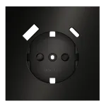 Накладка для розетки с заземлением и защитными шторками с USB A+C S70 (антрацит) Voltum VLSM001012 от ImperiumLoft