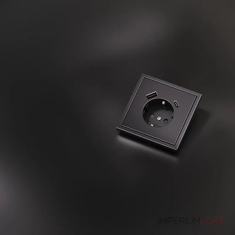 Накладка для розетки с заземлением и защитными шторками с USB A+C S70 (антрацит) Voltum VLSM001012 от ImperiumLoft Накладка для розетки с заземлением и защитными шторками с USB A+C S70 (антрацит) Voltum VLSM001012 от ImperiumLoft