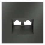 Накладка для розетки компьютерной двойной RJ45+RJ45 кат.6 S70 (титан) Voltum VLS001406 от ImperiumLoft