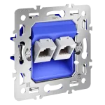 Механизм розетки компьютерной двойной RJ45+RJ45 кат.6 S70 Voltum VLS0602M от ImperiumLoft