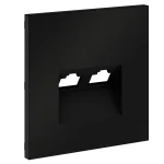Накладка для розетки компьютерной двойной RJ45+RJ45 кат.6 S70 (черный матовый) Voltum VLS001408 от ImperiumLoft