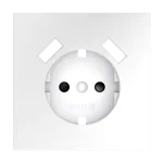 Накладка для розетки с заземлением и защитными шторками с USB A+A S70 (белый матовый) Voltum VLS000902 от ImperiumLoft