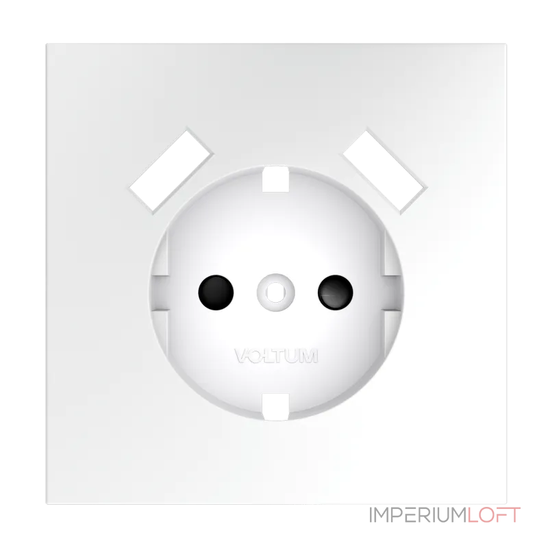 Накладка для розетки с заземлением и защитными шторками с USB A+A S70 (белый матовый) Voltum VLS000902 от ImperiumLoft