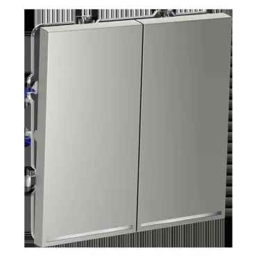 Выключатель встраиваемый S70 двухклавишный с подсветкой 10А (сталь) Voltum VLS020205