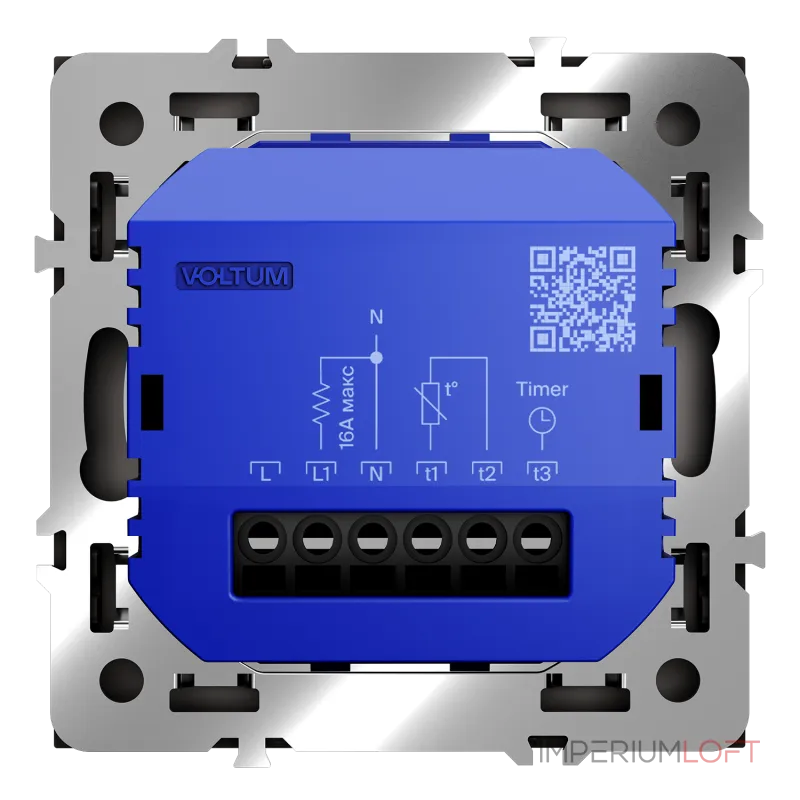 Терморегулятор электронный S70 с индикацией и датчиком для теплого пола (капучино) Voltum VLS070114 от ImperiumLoft