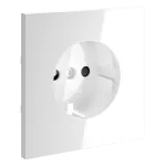 Накладка для розетки с заземлением и защитными шторками S70 (белый глянцевый) Voltum VLS000701 от ImperiumLoft