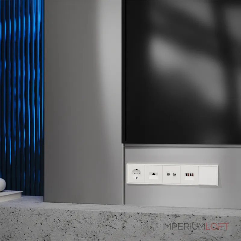 Накладка для розетки компьютерной RJ45 кат.6 S70 (хлопок) Voltum VLS001313 от ImperiumLoft