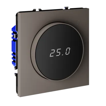 Терморегулятор электронный S70 с индикацией и датчиком для теплого пола (капучино) Voltum VLS070114