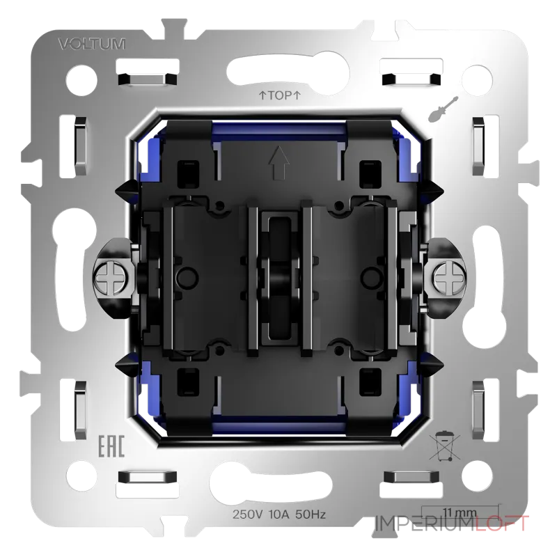 Механизм выключателя двухклавишного 10А S70 Voltum VLS0201M от ImperiumLoft