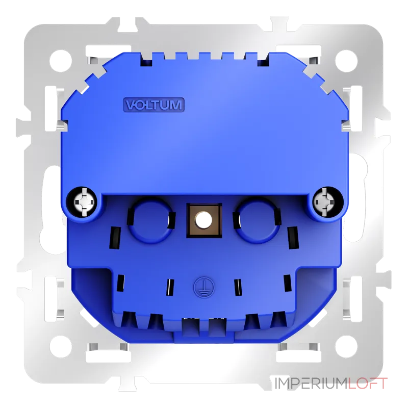 Механизм розетки с заземлением и защитными шторками 16А с USB A+A S70 Voltum VLS0404M от ImperiumLoft