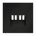 Накладка для розетки акустической 4-местной S70 (черный матовый) Voltum VLS001508 от ImperiumLoft