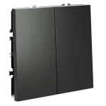 Перекрестный переключатель встраиваемый S70 двухклавишный 10А (титан) Voltum VLS020506 от ImperiumLoft