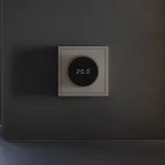 Терморегулятор электронный S70 с индикацией и датчиком для теплого пола (капучино) Voltum VLS070114 от ImperiumLoft