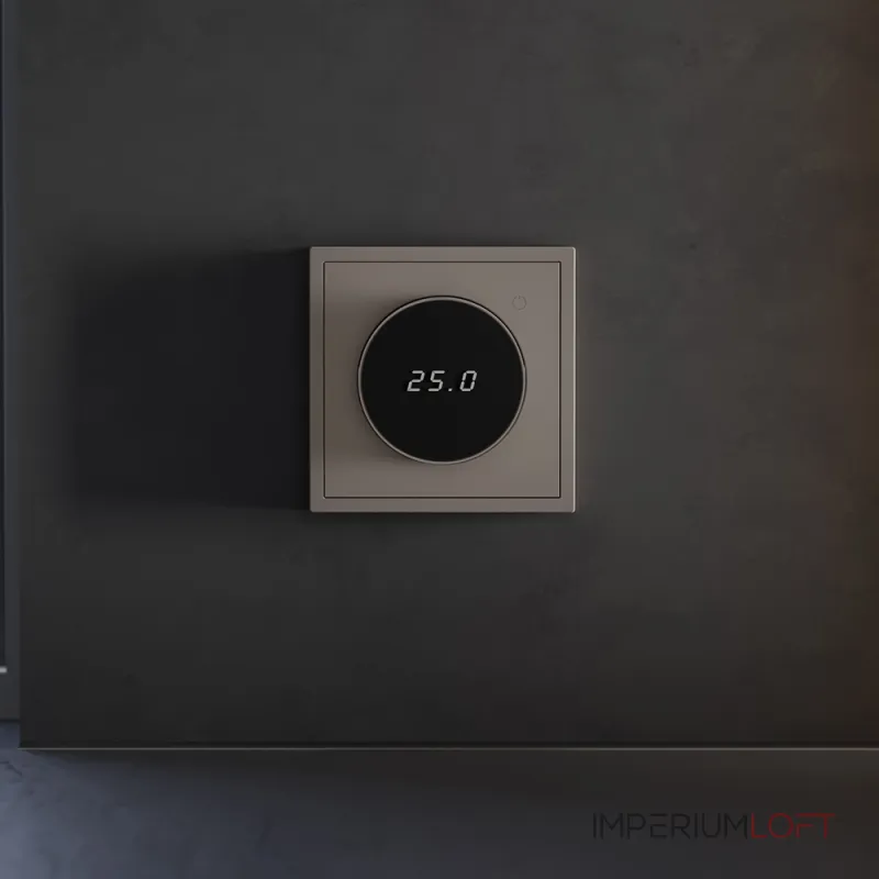 Терморегулятор электронный S70 с индикацией и датчиком для теплого пола (капучино) Voltum VLS070114 от ImperiumLoft