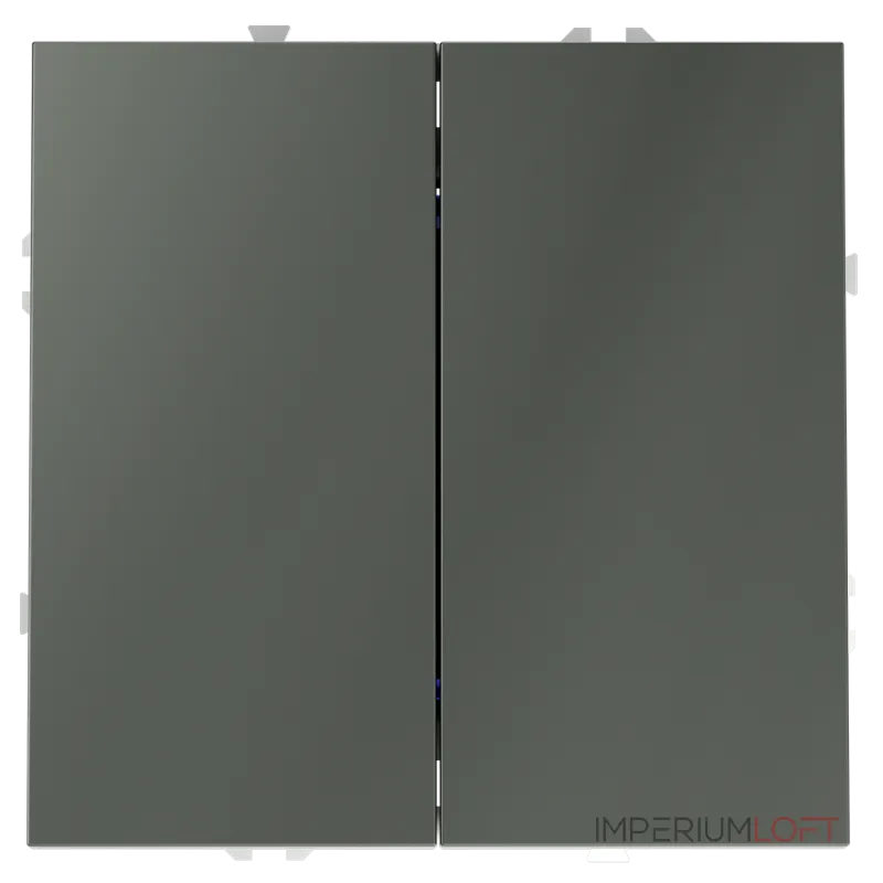 Перекрестный переключатель встраиваемый S70 двухклавишный 10А (титан) Voltum VLS020506 от ImperiumLoft