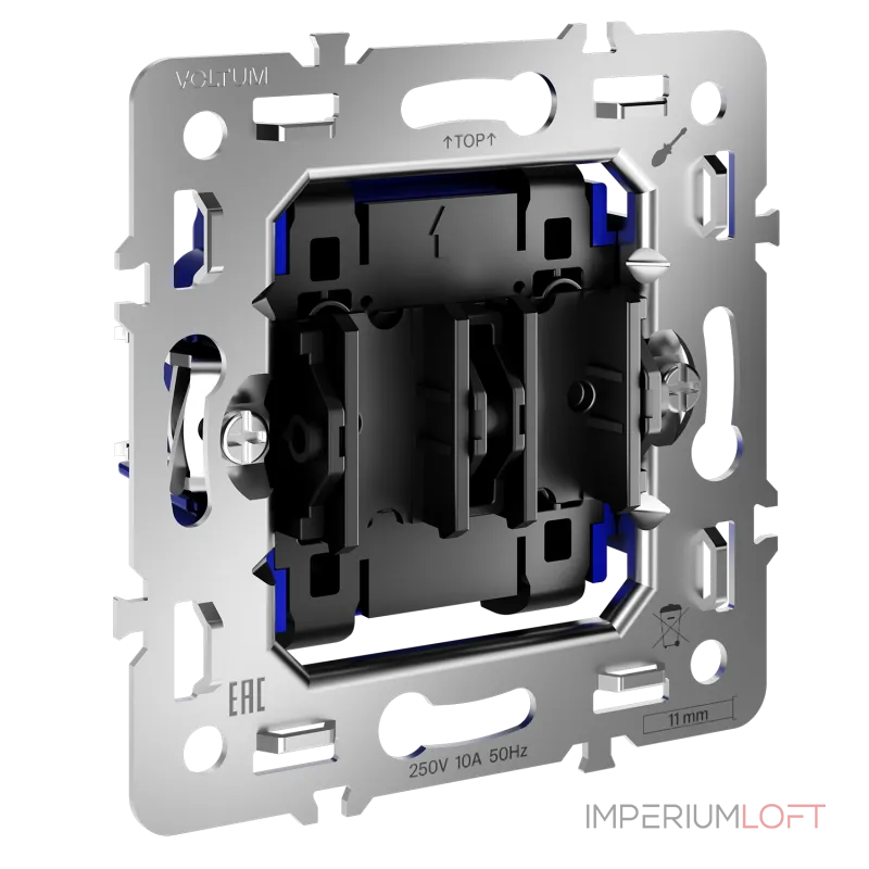 Механизм выключателя двухклавишного 10А S70 Voltum VLS0201M от ImperiumLoft
