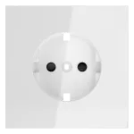 Накладка для розетки с заземлением и защитными шторками S70 (белый глянцевый) Voltum VLS000701 от ImperiumLoft