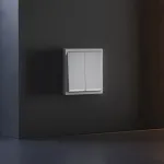 Клавиши для выключателя/переключателя двухклавишного с подсветкой S70 (серый) Voltum VLS000416 от ImperiumLoft