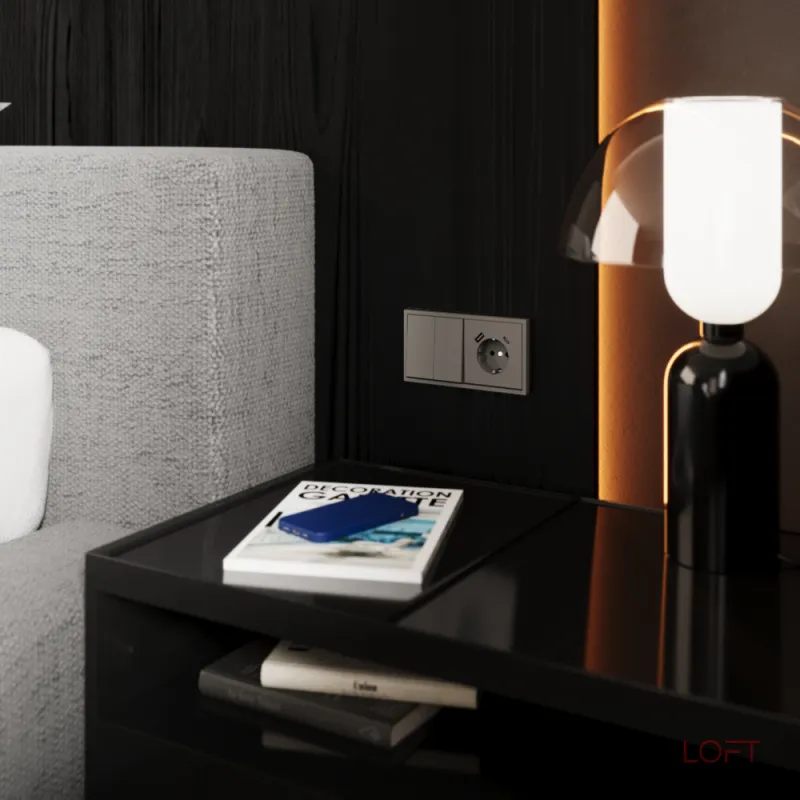 Перекрестный переключатель встраиваемый S70 двухклавишный 10А (кашемир) Voltum VLS020503 от ImperiumLoft