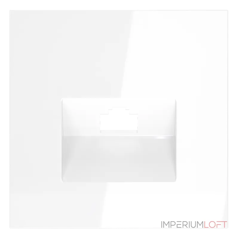 Накладка для розетки компьютерной RJ45 кат.6 S70 (белый глянцевый) Voltum VLS001301 от ImperiumLoft