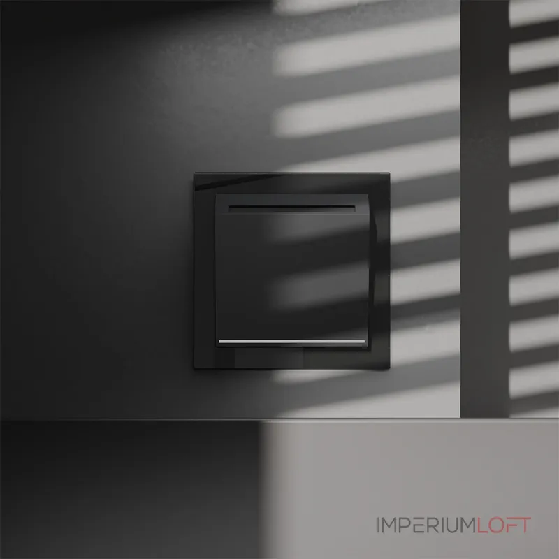 Выключатель встраиваемый S70 карточный 16А (черный матовый) Voltum VLS010708 от ImperiumLoft