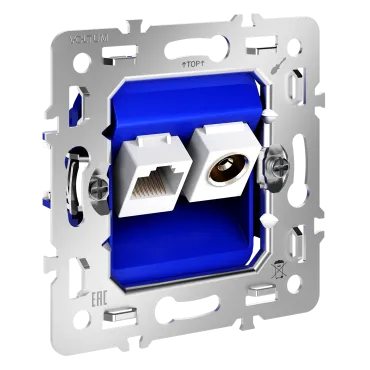 Механизм розетки TV+RJ45 кат. 6 S70 Voltum VLS0607M