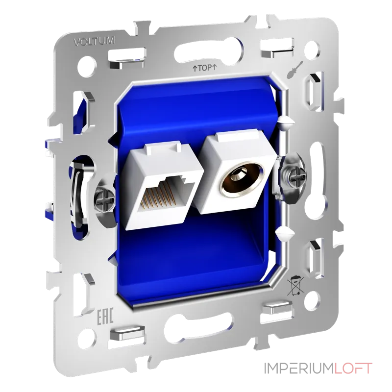 Механизм розетки TV+RJ45 кат. 6 S70 Voltum VLS0607M от ImperiumLoft