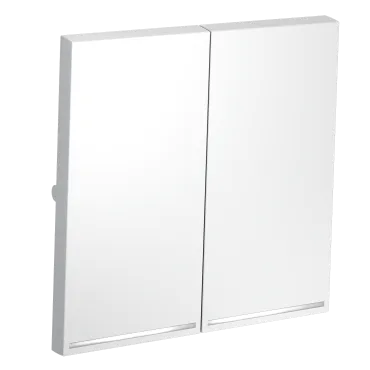 Клавиши для выключателя/переключателя двухклавишного с подсветкой S70 (белый матовый) Voltum VLS000402