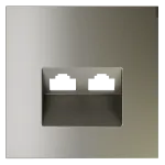 Накладка для розетки компьютерной двойной RJ45+RJ45 кат.6 S70 (шелк) Voltum VLS001404 от ImperiumLoft