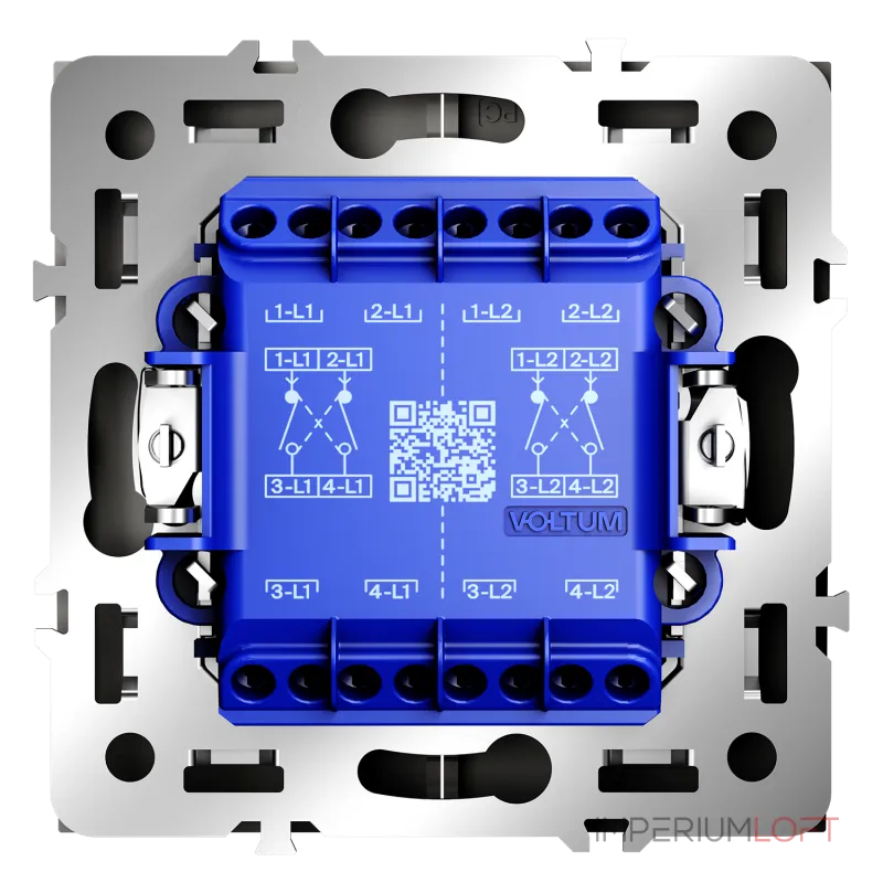 Перекрестный переключатель встраиваемый S70 двухклавишный 10А (кашемир) Voltum VLS020503 от ImperiumLoft