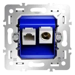 Механизм розетки TV+RJ45 кат. 6 S70 Voltum VLS0607M от ImperiumLoft