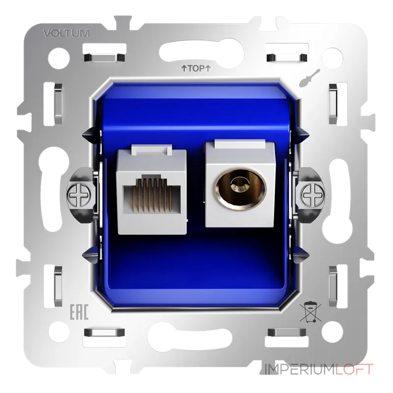 Механизм розетки TV+RJ45 кат. 6 S70 Voltum VLS0607M от ImperiumLoft