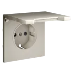 Накладка для розетки с заземлением защитными шторками и крышкой S70 (кашемир) Voltum VLS000803 от ImperiumLoft