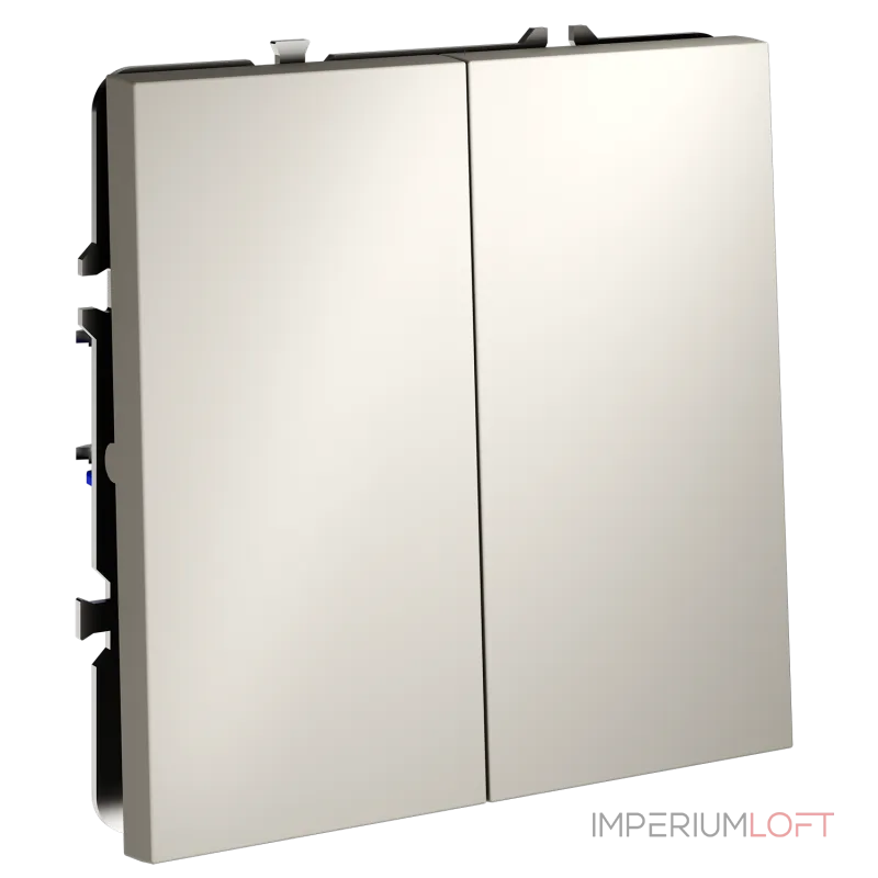 Перекрестный переключатель встраиваемый S70 двухклавишный 10А (кашемир) Voltum VLS020503 от ImperiumLoft