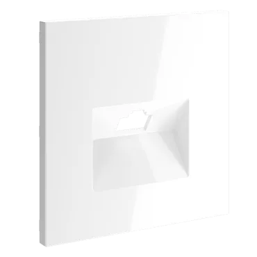 Накладка для розетки компьютерной RJ45 кат.6 S70 (белый глянцевый) Voltum VLS001301