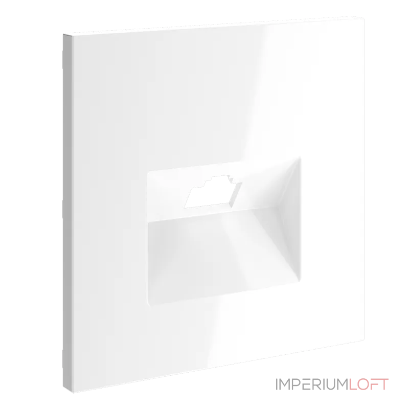 Накладка для розетки компьютерной RJ45 кат.6 S70 (белый глянцевый) Voltum VLS001301 от ImperiumLoft