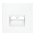 Накладка для розетки компьютерной двойной RJ45+RJ45 кат.6 S70 (белый матовый) Voltum VLS001402 от ImperiumLoft