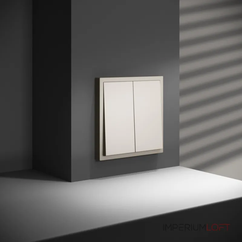 Перекрестный переключатель встраиваемый S70 двухклавишный 10А (кашемир) Voltum VLS020503 от ImperiumLoft